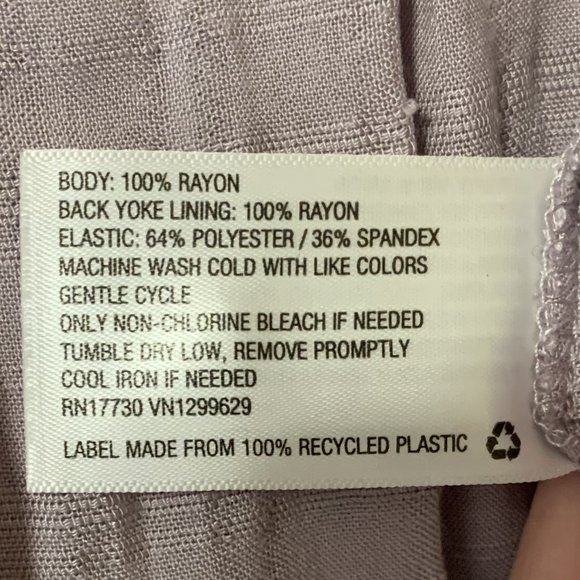 Knox Rose Button Down Sleeveless Tunic Tank Lavender Size M - Picture 3 of 5